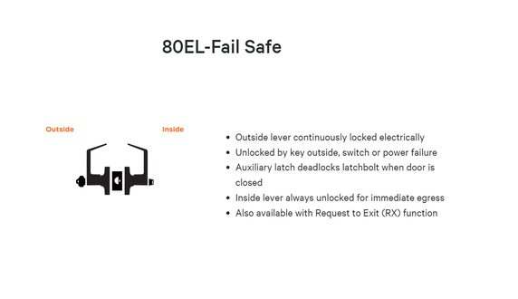 Schlage ND80PDEL OME Heavy Duty Electrified Storeroom Lock - Fail Safe, Omega Style