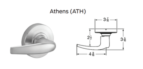 Schlage ND80JDEL ATH Heavy Duty Electrified Storeroom Lock - Fail Safe, Accepts Large Format IC Core, Athens Style