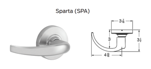 Schlage ND80PDEU SPA Heavy Duty Electrified Storeroom Lock - Fail Secure, Sparta Style
