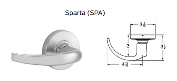 Schlage ND96JDEL SPA Heavy Duty Electrified Vandlgard Storeroom Lock - Fail Safe, Accepts Large Format IC Core, Sparta Style