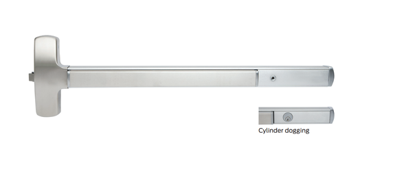 Falcon CD-25-R EO 26D Cylinder Dogging Rim Panic Exit Device, Exit Only, Satin Chrome Finish