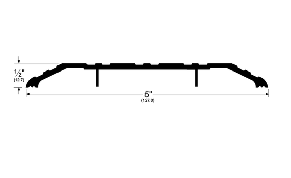 Pemko 171A-72 Saddle Threshold, 1/2" by 5" by 72", Mill Aluminum