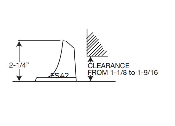 Ives FS42 Automatic Floor Holder, 1-1/8" to 1-9/16" Clearance