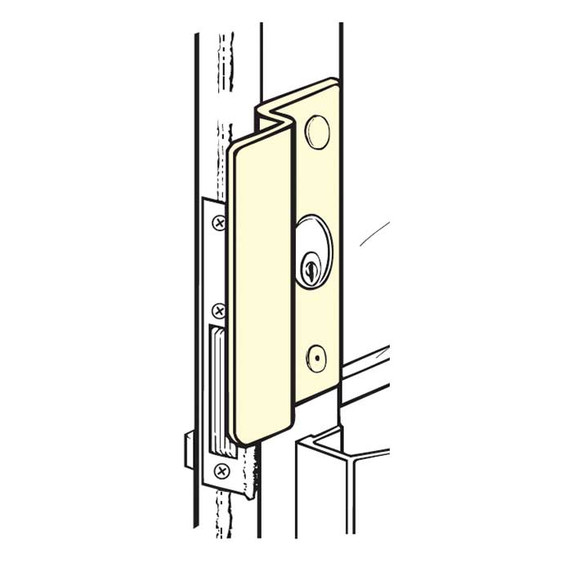 Don-Jo OLP-2651-SL Out Swing Latch Protector, Aluminum Painted