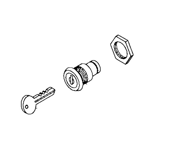 Detex PP-5572-13 Cover Lock Set, Keyed to 13, with 2 Keys