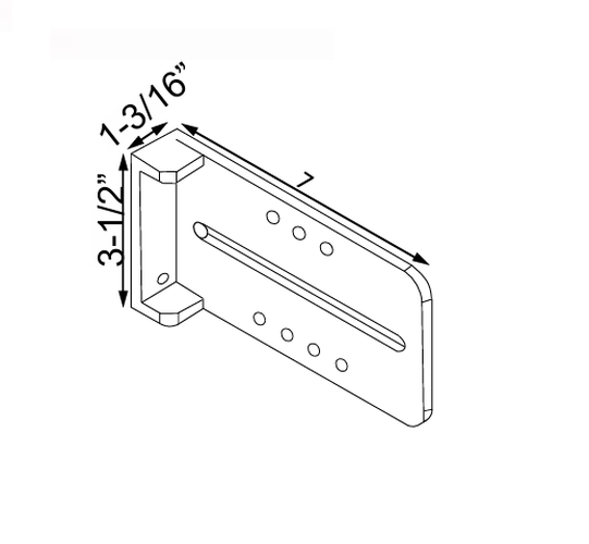 Detex GTSTKBKT GTPLV40 Component, Gate Strike Bracket