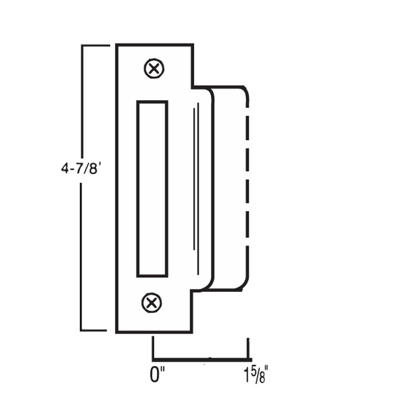 Don-Jo MEST-158 Mortise Extended Lip ANSI Strike