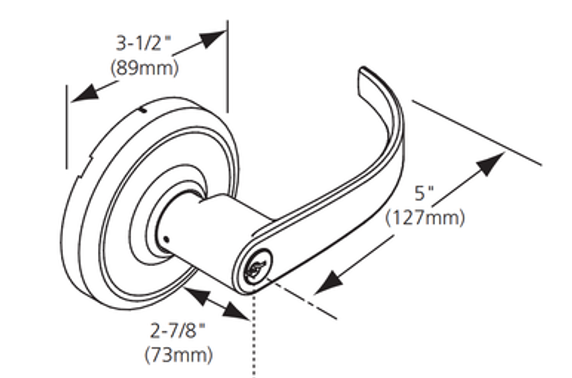 Corbin Russwin CL3193 PZD Grade 1 Service Station Vandal Resistance Cylindrical Lever Lock