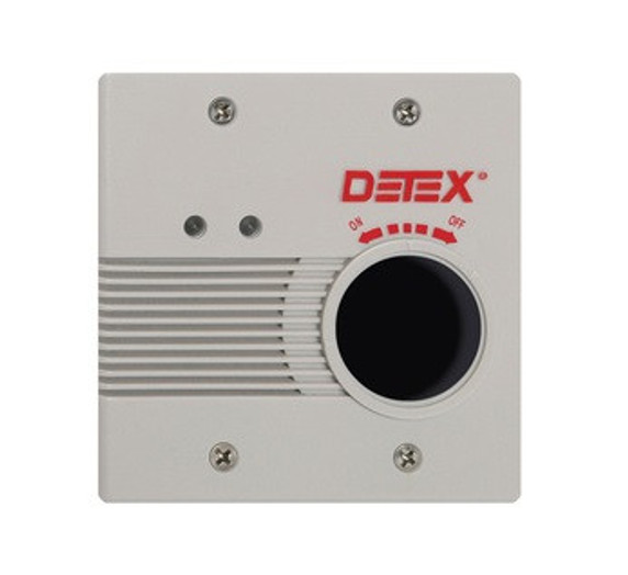 Detex EAX-2500F KS AC/DC External Powered Wall Mount Exit Alarm - Flush Mount w/ Key Stop