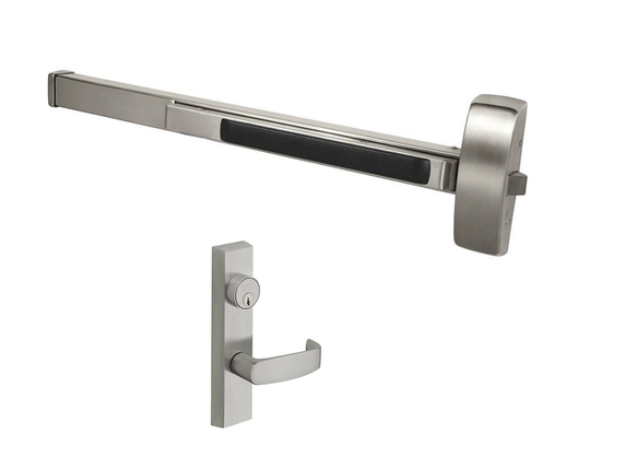 Sargent 12-8813 ETL Fire-Rated Rim Exit Device w/ 713-8 ETL Classroom Lever Trim