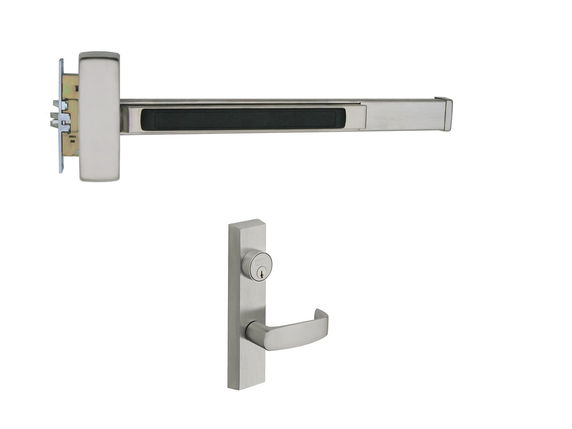 Sargent 56-8904 ETL Mortise Exit Device, Electric Latch Retraction w/ 704 ETL Night Latch Lever Trim