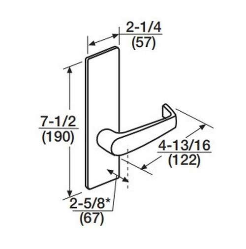 Corbin Russwin ML20906 NSM SAF Fail Safe Mortise Electrified Lock, Outside Cylinder Override