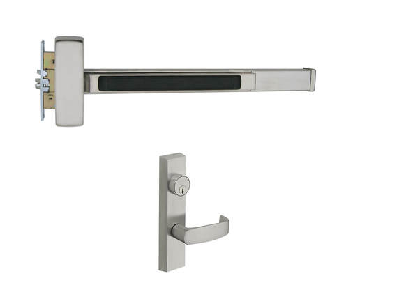 Sargent 5556-8904 ETL Mortise Exit Device w/ Request To Exit Switch and Electric Latch Retraction w/ 704 ETL Night Latch Lever Trim
