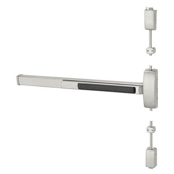 Sargent 1256-8710 Fire Rated Surface Vertical Rod Exit Device w/ Electric Latch Retraction, Exit Only