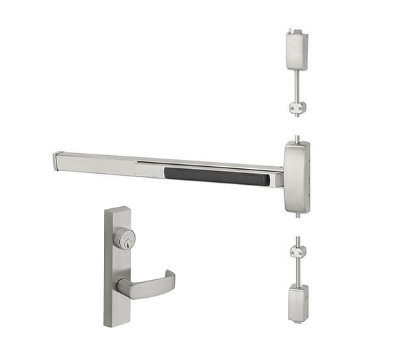 Sargent 12-8713F ETL 36" Fire Rated Surface Vertical Rod Exit Device w/ 713 ETL Classroom Lever Trim