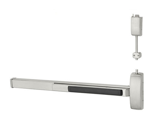 Sargent 1256-NB8713 Fire Rated Top Latch Surface Vertical Rod Exit Device w/ Electric Latch Retraction, Classroom - No trim