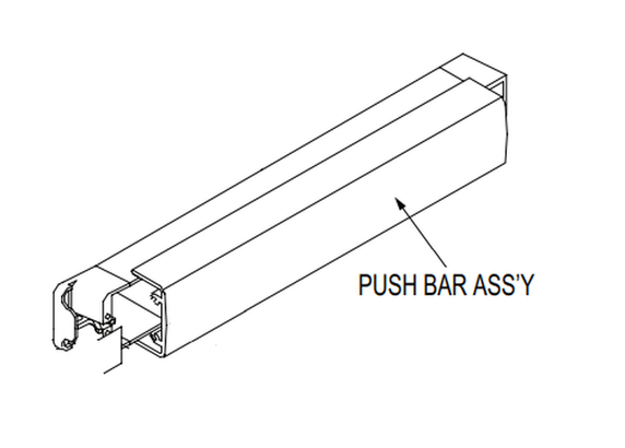 Adams Rite 3702-36PB 36" Push Bar Only