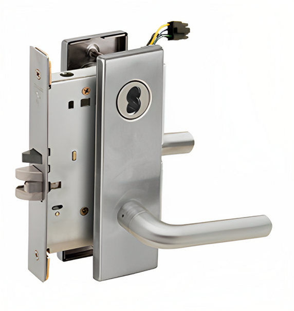 Schlage L9092ELB 02N Electrified Mortise Lock, Fail Safe, w/ Cylinder Outside