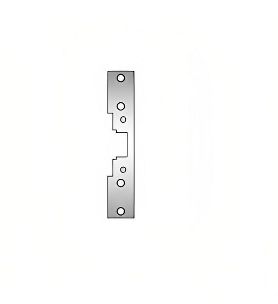 Hes 792 630 Faceplate Only, 7000 Series, 7-15/16" x 1-7/16", Flat with Square Corners, Satin Stainless Steel