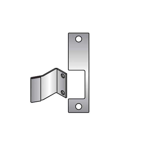 Hes R Faceplate Only, 1006 Series, 4-7/8" x 1-1/4", Use with Adams Rite Hookbolts, 1" Throw