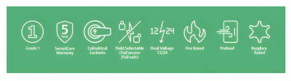 HES 7501 Electric Strike for Fire Rated Applications with Pre-load Conditions