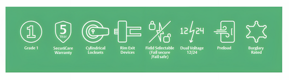 HES 7000-LBM Electric Strike for Cylindrical Latchbolts and Rim Exit Devices w/ Latchbolt Monitor