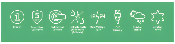HES 8000 Concealed Electric Strike for Cylindrical Locksets
