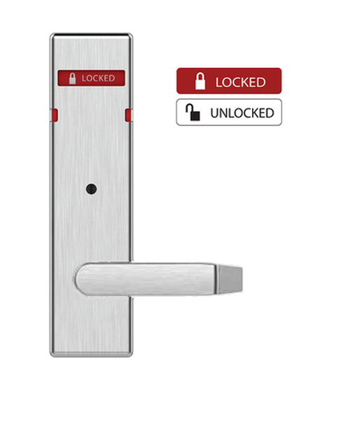 Schlage 47860273 Privacy Indicator w/ N Escutcheon and 06 Lever, Exterior, LOCKED/UNLOCKED