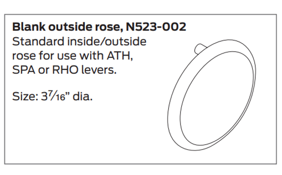 Schlage N523-002 Blank Plate, ND25