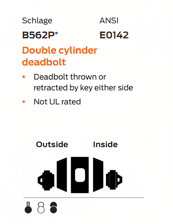 Schlage B562 Double Cylinder Deadbolt