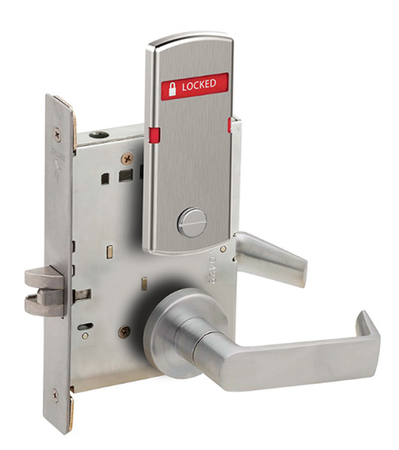 Schlage L9044 06A L283-721 Privacy and Coin Turn Mortise Lock w/ Exterior Locked/Unlocked Indicator