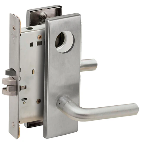 Schlage L9070L 02N Classroom Mortise Lock, Less Cylinder