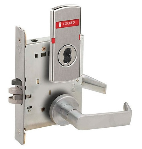 Schlage L9077B 06A OS-LOC Classroom Security Holdback Mortise Lock w/ Exterior Locked/Unlocked Indicator
