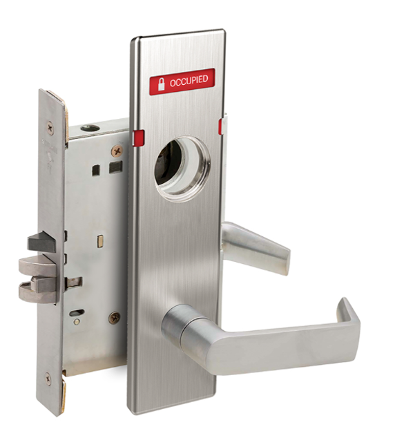 Schlage L9060L 06N OS-OCC Apartment Entrance Mortise Lock w/ Exterior Vacant/Occupied Indicator