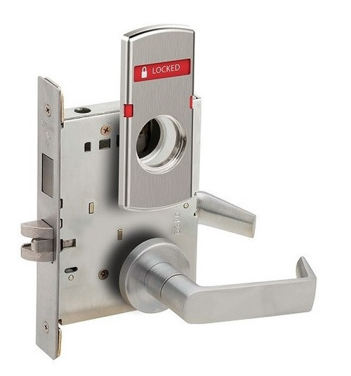 Schlage L9466L 06A OS-LOC Utility Room/Storeroom Mortise Lock w/ Exterior Locked/Unlocked Indicator