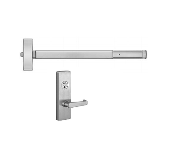 PHI Precision 2108 V4908A Rim Exit Device with V4908A Trim, Key Controls Lever