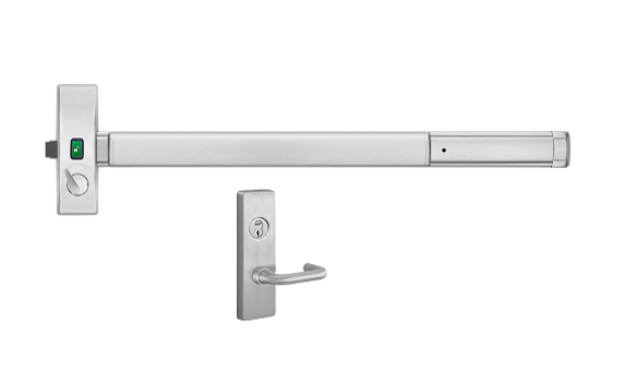 PHI Precision 2110VI 4908C Rim Wide Exit Bar, Classroom Intruder Function, Double Cylinder with Indicator