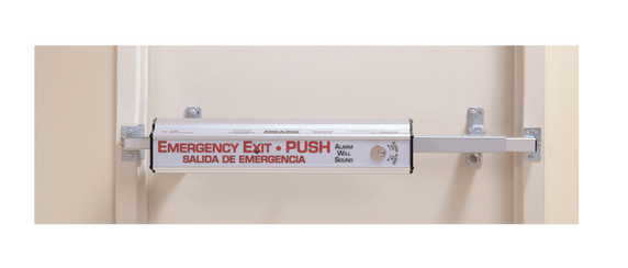 Precision Arm-A-Dor A102-002 Security Exit Device, Manual Relock w/ Alarm, For 3' to 4' Doors