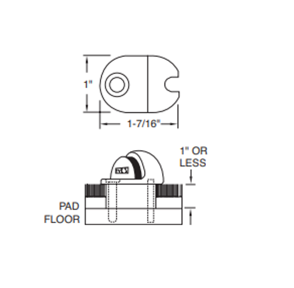 Ives  R435 Riser for FS436 Dome Stop