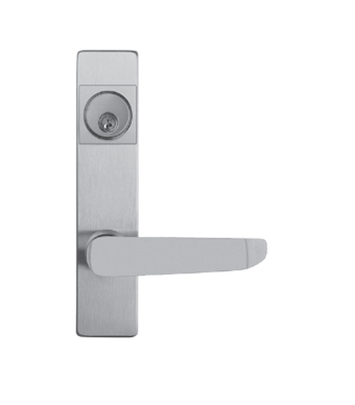 Detex 08BN W-CYL KA Key Locks/Unlocks Outside Lever Trim w/ Cylinder Hole for Value Series Devices