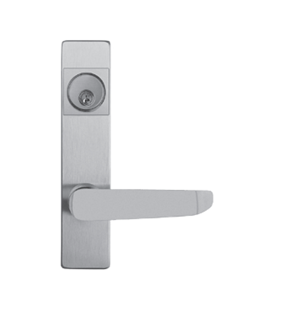 Detex 08BN W-CYL KA Key Locks/Unlocks Outside Lever Trim w/ Cylinder Hole for Value Series Devices