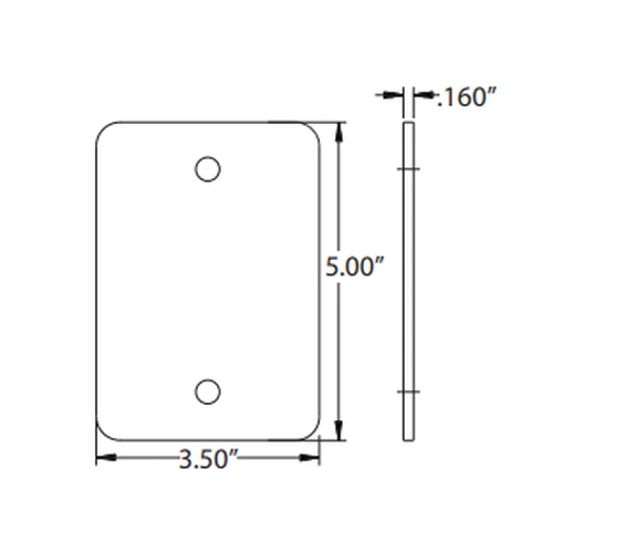 Detex 01P P Blank Plate for Value Series Devices