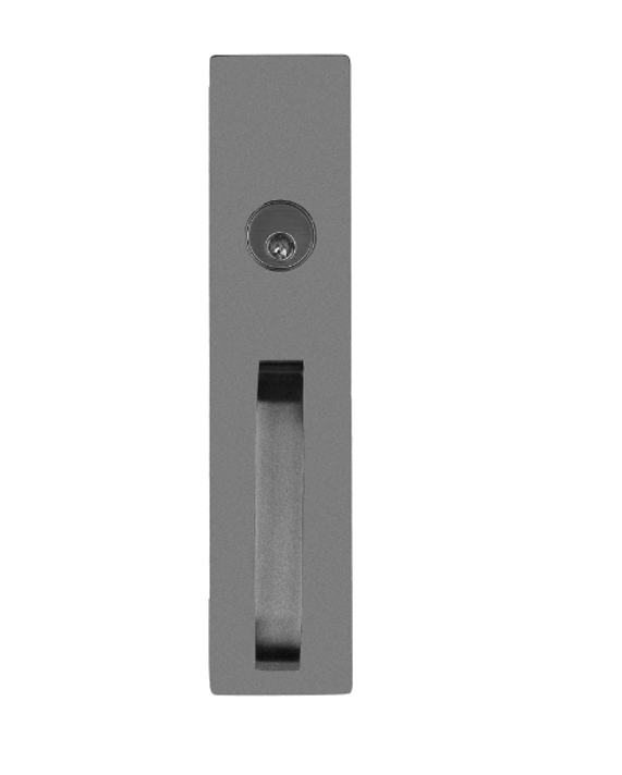 Detex 03A W-CYL KA Key retracts latch with "A" Straight Pull Trim w/ Cylinder for Value Series Devices