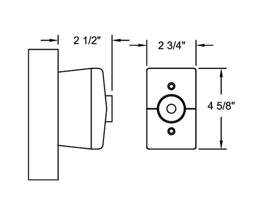DynaLock 2805 Surface Wall Mount Electromagnetic Door Holder