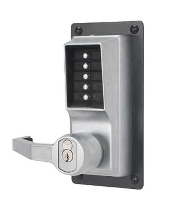 Kaba Simplex LLP1020B Pushbutton Exit Trim w/ Combination and Key Override, Accepts SFIC, LHR Doors