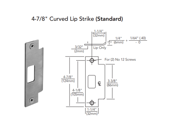 Sargent LC-10XG70 LL Electromechanical Cylindrical Lever Lock (Fail Safe), Less Cylinder