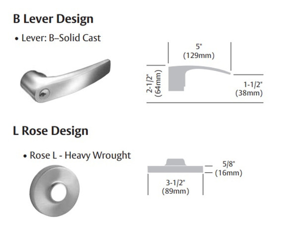 Sargent 60-10XG71 LB Electromechanical Cylindrical Lever Lock (Fail Secure), Accepts Large Format IC Core (LFIC)