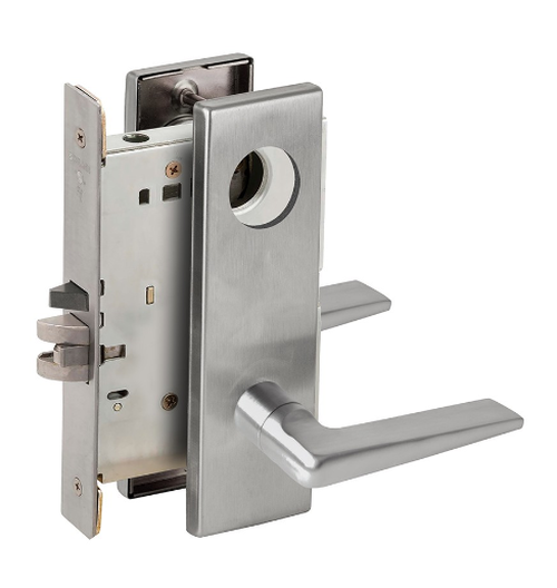 Schlage L9082L 05N Institution Mortise Lock, Less Cylinder