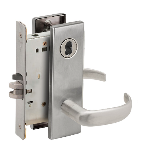 Schlage L9082B 17N Institution Mortise Lock, Accepts Small Format IC Core (SFIC)