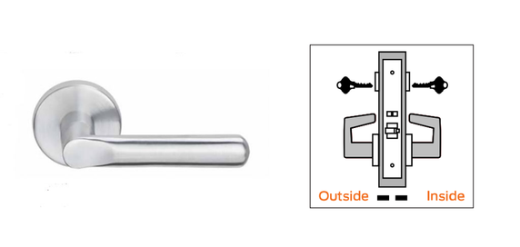 Schlage L9082P 18L Institution Mortise Lock w/ 18 Lever and L Escutcheon